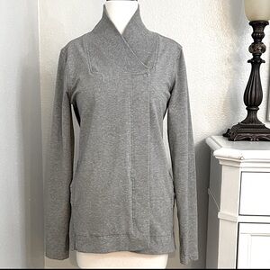 Lululemon‎ Coast Wrap Heathered Medium Grey Jacket Size 6